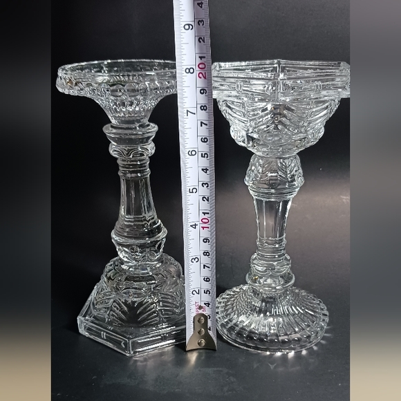8" Shannon Crystal Designs of Ireland Display Pedestal Pillar Candle Holders - Picture 6 of 6